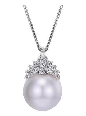 莫桑石轻奢冰雪皇后珍珠项链