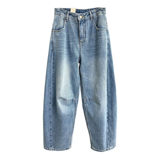 让人爱不释手的时髦单品！中高腰牛仔镰刀裤女    2K126~JS