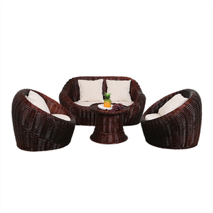 柳天下藤编柳编创意休闲沙发椅榻榻米阳台卧室藤椅子单人双人三人