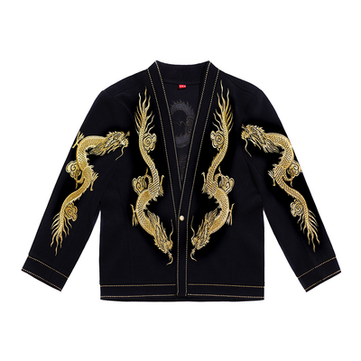 贝勒府春秋修身金龙夹克刺绣礼服