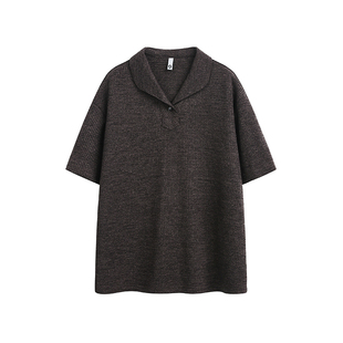 Dream made 老钱风新贵肌理感针织短袖T恤男女夏季情侣polo衫上衣