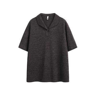 Dream made 老钱风新贵肌理感针织短袖T恤男女夏季情侣polo衫上衣