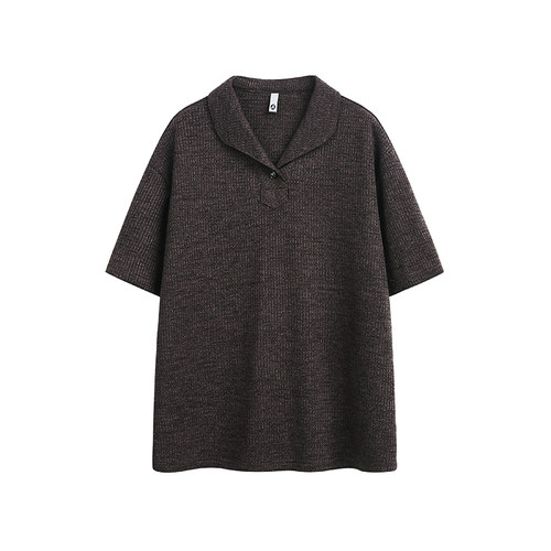 Dream made 老钱风新贵肌理感针织短袖T恤男女夏季情侣polo衫上衣