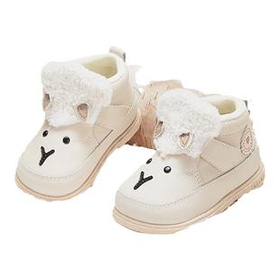 泰兰尼斯童鞋冬季新款小皮靴女童加绒保暖短靴女宝宝时尚真皮靴子