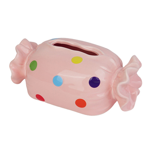 陶瓷糖果纸巾盒客厅高级感轻奢收纳抽纸盒创意设计感餐桌茶几摆件