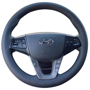 徐记方向盘套适用于现代ix35新胜达途胜瑞纳朗动名图真皮手缝把套