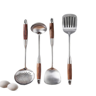 锅铲套装铲子炒菜家用手柄炒勺炒铲316钢汤勺厨具食品级餐具短柄