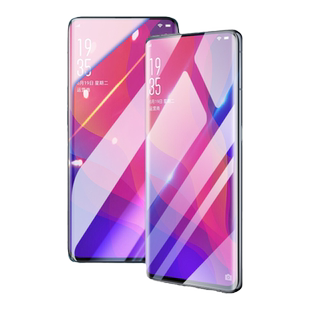 适用oppofindx钢化膜oppofindx2pro抗蓝光oppo全屏findx兰博基尼手机findx2热弯全胶全包曲面无黑边0pp0贴膜