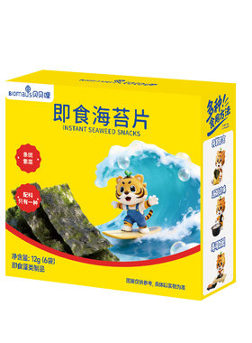 贝贝哩海苔片儿童零食无添加盐饭团寿司海苔片送宝宝婴幼儿食谱