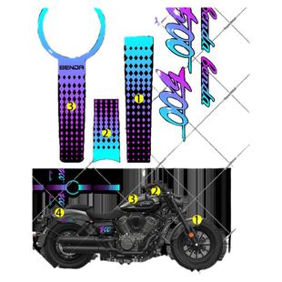 适用于奔达金吉拉500车身改色贴画改装配件拉花版画防水装饰贴纸