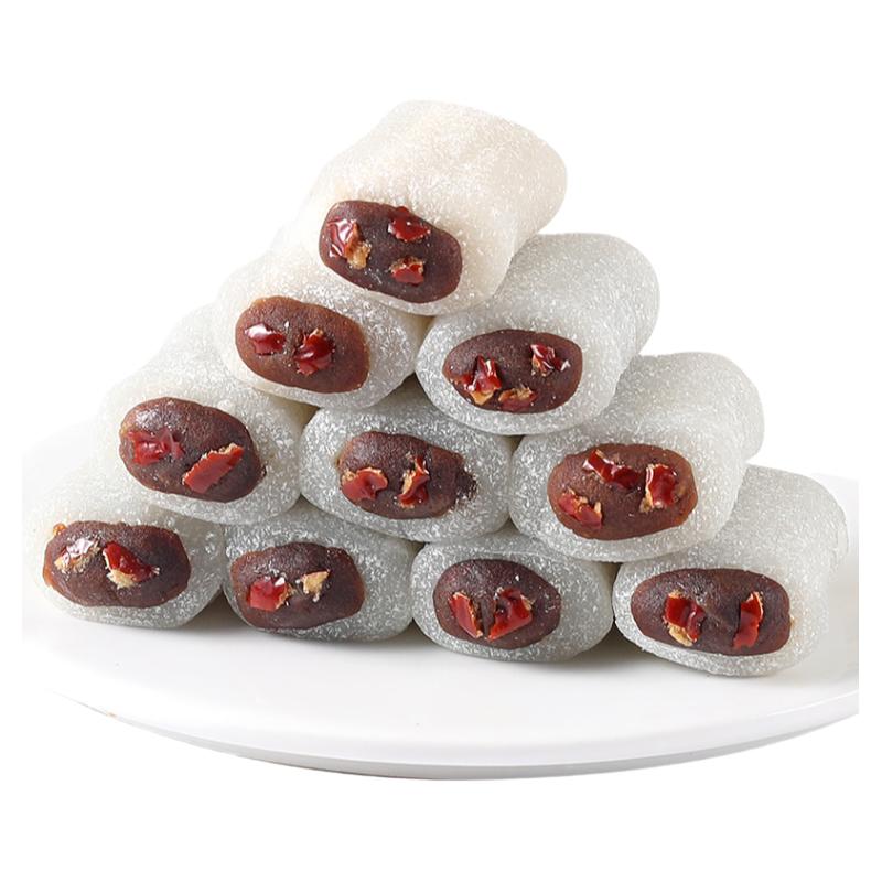 【糯叽叽】冰皮红枣红豆糕条糯米糍红豆沙味团子麻薯手工零食糕点