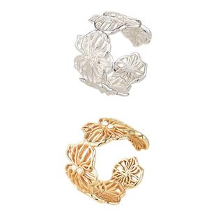 Rainy and Cloudy邱园｜蝴蝶兰蕾丝宽版戒指轻奢花朵高级感指环