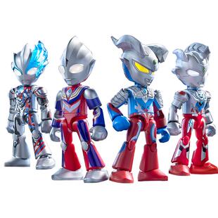 布鲁可奥特曼积木人神奇版赛罗迪迦布莱泽口袋玩偶手办送男孩礼物