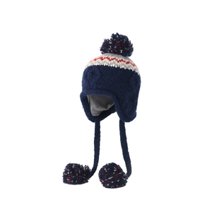 亲子款帽子女冬季可爱球球毛线帽加厚保暖针织护耳帽套头帽儿童潮