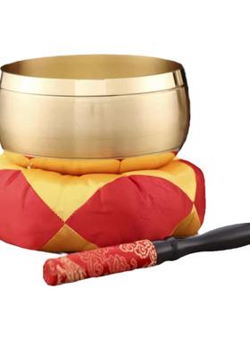 春钵佛音钵盂尼泊尔手工瑜伽冥想音疗钵音碗铜磬法器摆件空铜钵盂