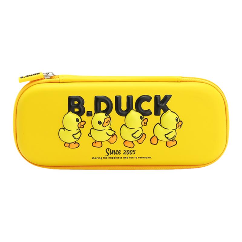 B.Duck小黄鸭小学生文具盒轻盈大容量儿童多功能笔盒女孩铅笔盒
