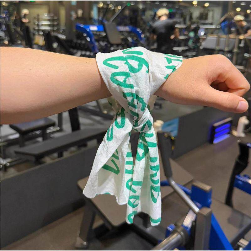 健身毛巾运动吸汗冰感降温湿巾清凉去汗冷感擦手健身房一次性毛巾