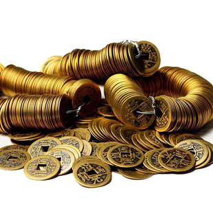 五帝钱纯铜仿古铜钱随身携带散装过门石压门槛小钱六帝钱家居摆件