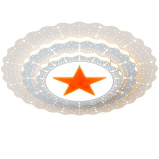 定制五角星吸顶灯党建党员大会堂活动室圆形大尺寸灯箱工程造型灯