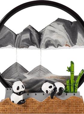 雅尊乔迁礼物现代简约流沙画摆件