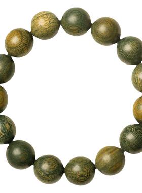 普陀山奶香绿檀手串男念珠盘玩檀木手串沉香盘珠文玩静心佛珠盘串