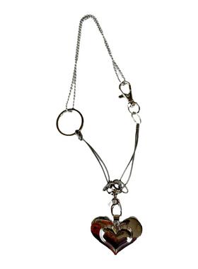 金属爱心拼接链条项链