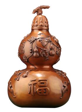 紫铜葫芦摆件家居玄关办公室装饰