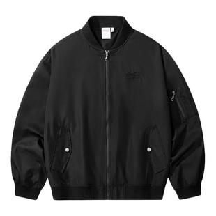 Coca-Cola可口可乐渐变格纹拉链加棉加厚美式休闲飞行员外套夹克