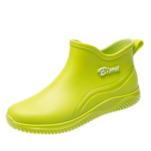 雨靴女款日系短筒加绒雨鞋外穿防滑工作胶鞋厨房耐磨软底防水鞋女