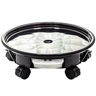 加厚可移动花盆托盘带滚轮底座万向轮接水盘大号滑轮塑料花盘垫底