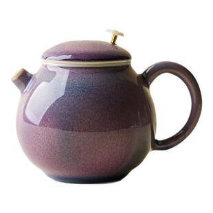 里作 钧窑紫茶壶高端手工泡茶壶日式窑变高颜值带过滤泡茶器单壶
