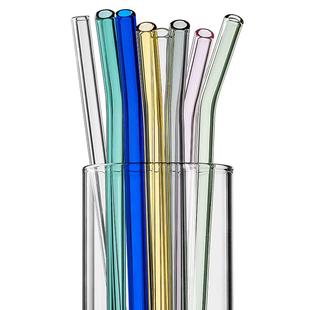 玻璃吸管非一次性耐热防口红透明环保珍珠奶茶成人孕产妇弯头饮管