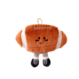 新品橄榄球包包挂饰毛绒玩具娃娃车钥匙扣创意情侣礼物球包挂件