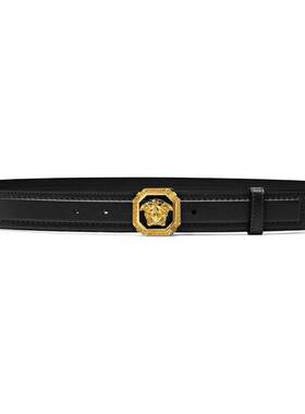 【送礼】VERSACE/范思哲 男士La Medusa皮革腰带3.5厘米