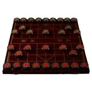中国象棋小学生实木象棋带棋盘儿童成人送礼高档便携式红木红花梨