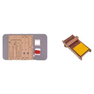 科技小制作小发明手动织布机复古纺织机小女孩手工玩具材料包模型