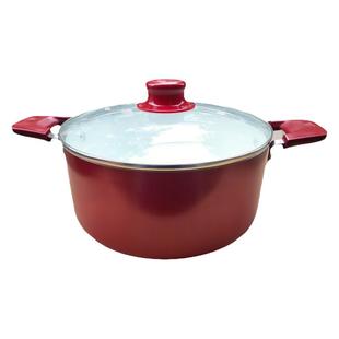 美国WearEver陶瓷汤锅24cm煮粥煲汤双耳不粘锅家用炖锅燃气灶适用