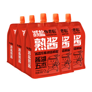 佐香园减盐熟酱360g*6东北大酱正宗黄豆酱家用炒菜葱蘸酱菜豆瓣酱