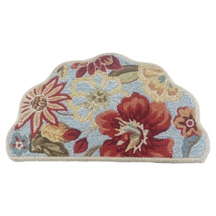 出口工厂美式手工针织地毯地垫110*70半圆门厅唯美轻奢复古欧式