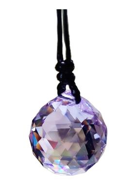 魔力水晶球吊坠项链纯银超闪女