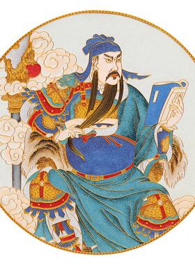 珐琅彩掐丝玄关装饰盘子摆件诗翼