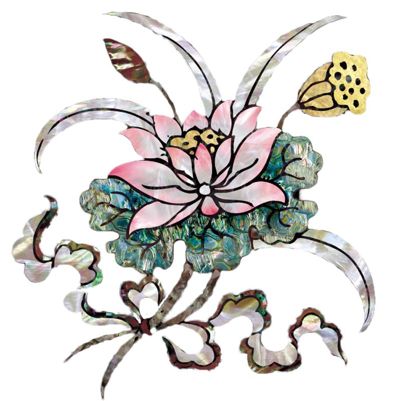 大盟水移画客厅仿螺钿贝壳墙贴画