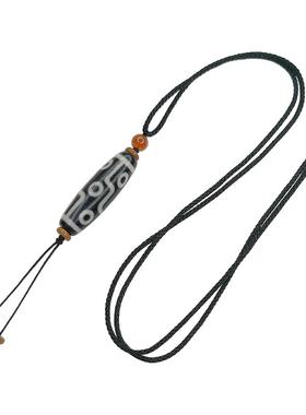 默生文玩九眼天珠项链玛瑙吊坠