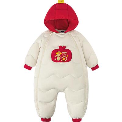 加厚保暖羽绒连体衣迷你巴拉巴拉