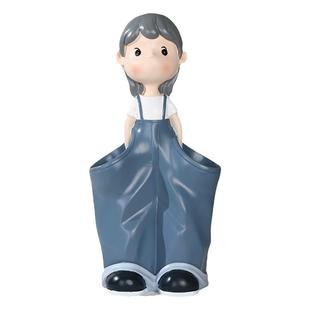 高级感可爱插花笔筒玄关办公室桌面摆件创意实用生日礼物女孩轻奢