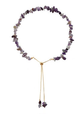 Darcosr暗捕快紫色串珠项链女春