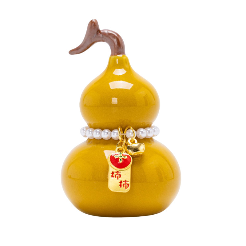 七彩可爱小葫芦陶瓷摆件