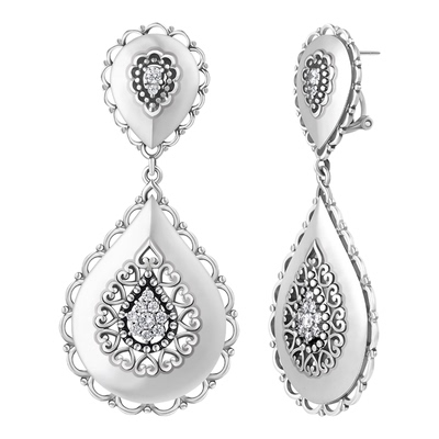 Mixx靡诗秋冬新品繁花双水滴耳环耳钉轻奢高级感耳针S925银