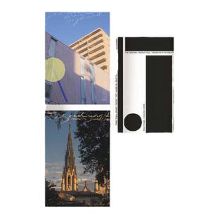 复古电影色建筑欧式小众卡片套装 撞色墙贴 拍照装饰背景墙