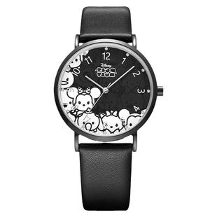 迪士尼儿童手表女孩卡通小猪可爱松松皮带石英表初中生指针学生表